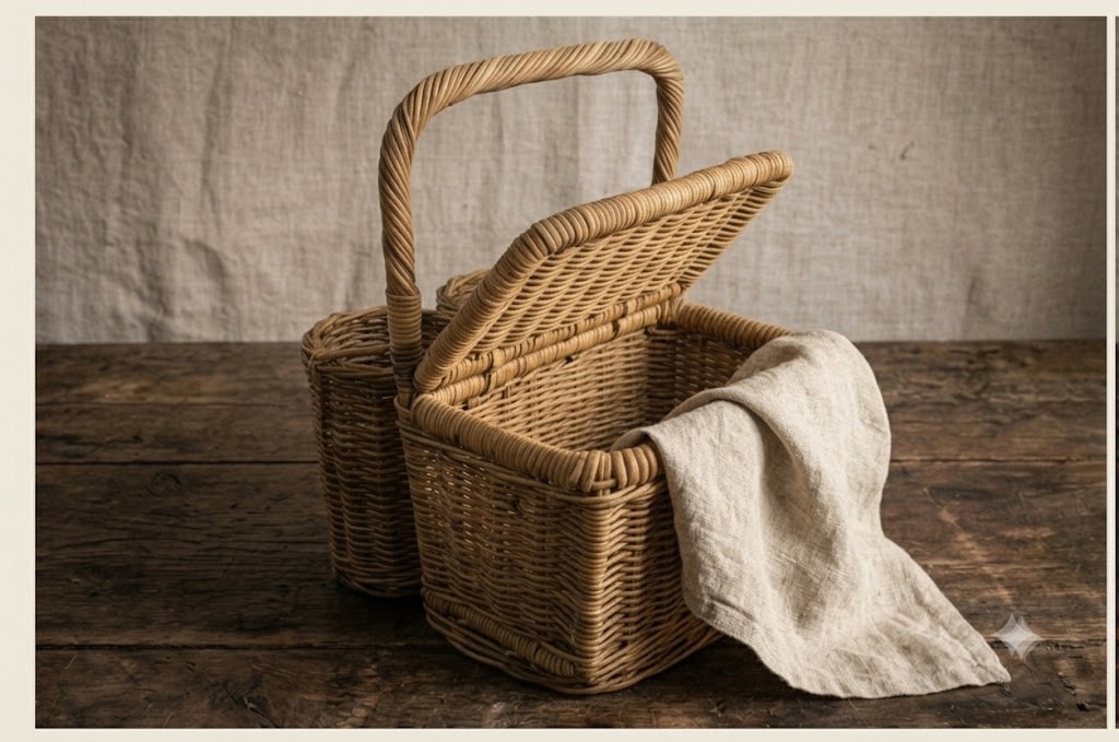 Wicker Market Basket